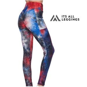 Its All Leggings Tie Dye High Waist Scrunch Butt Pocket Leggings